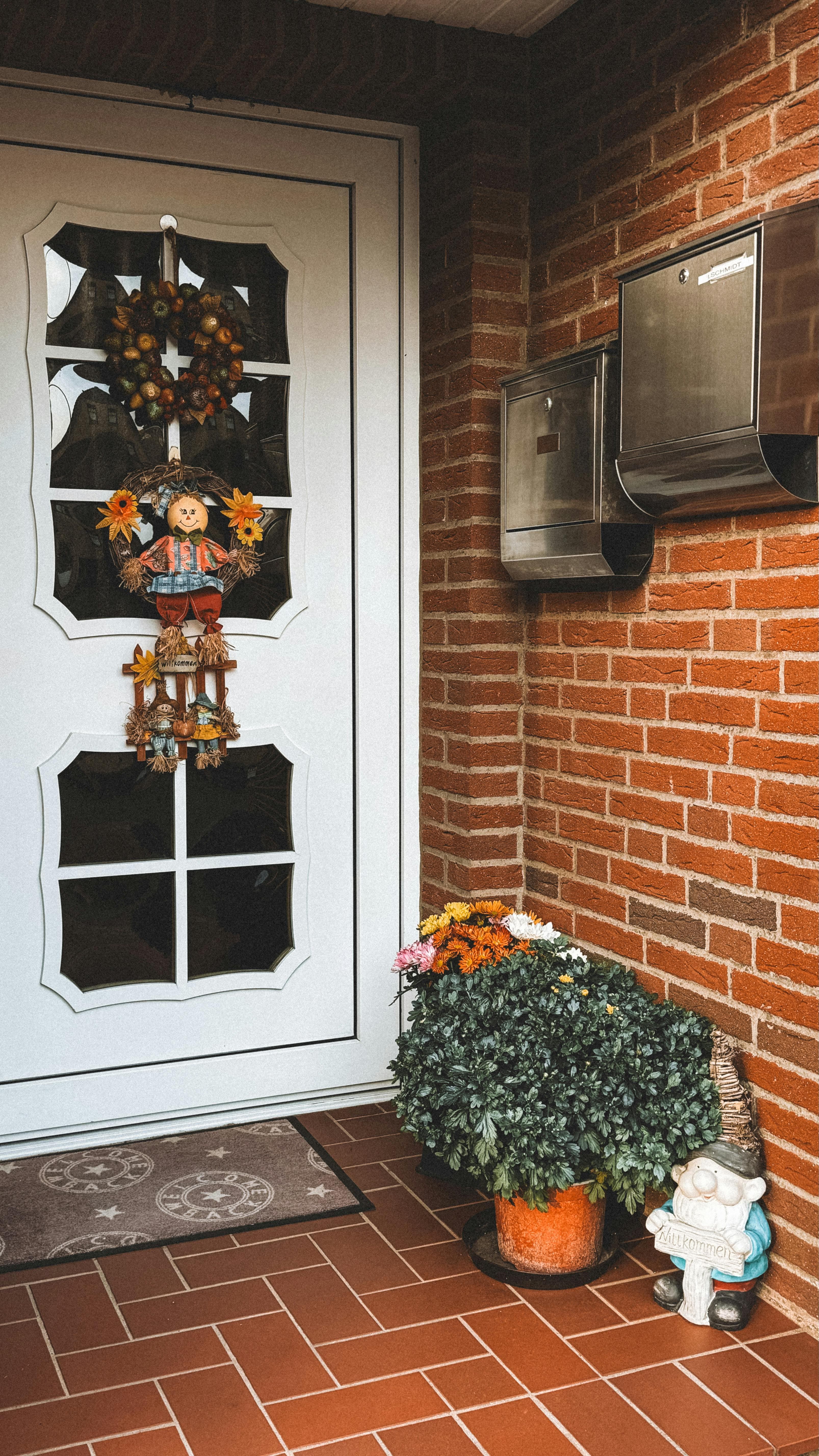 A colourful front door